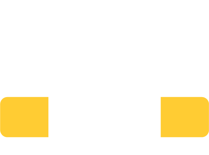 White headphones with yellow earbuds on display.
