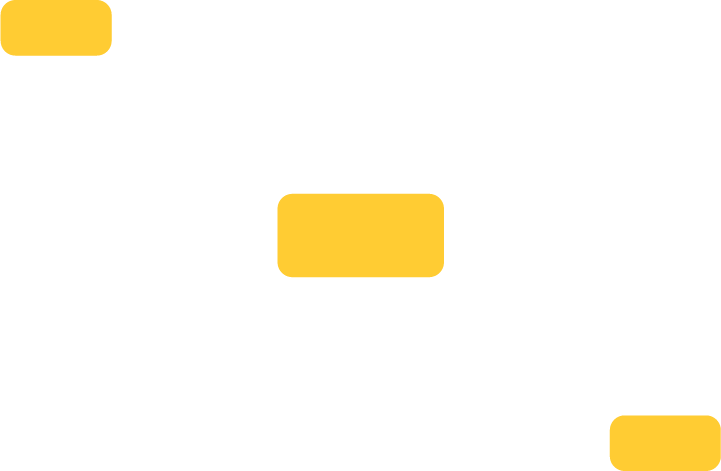 Abstract gray background with yellow rounded rectangles